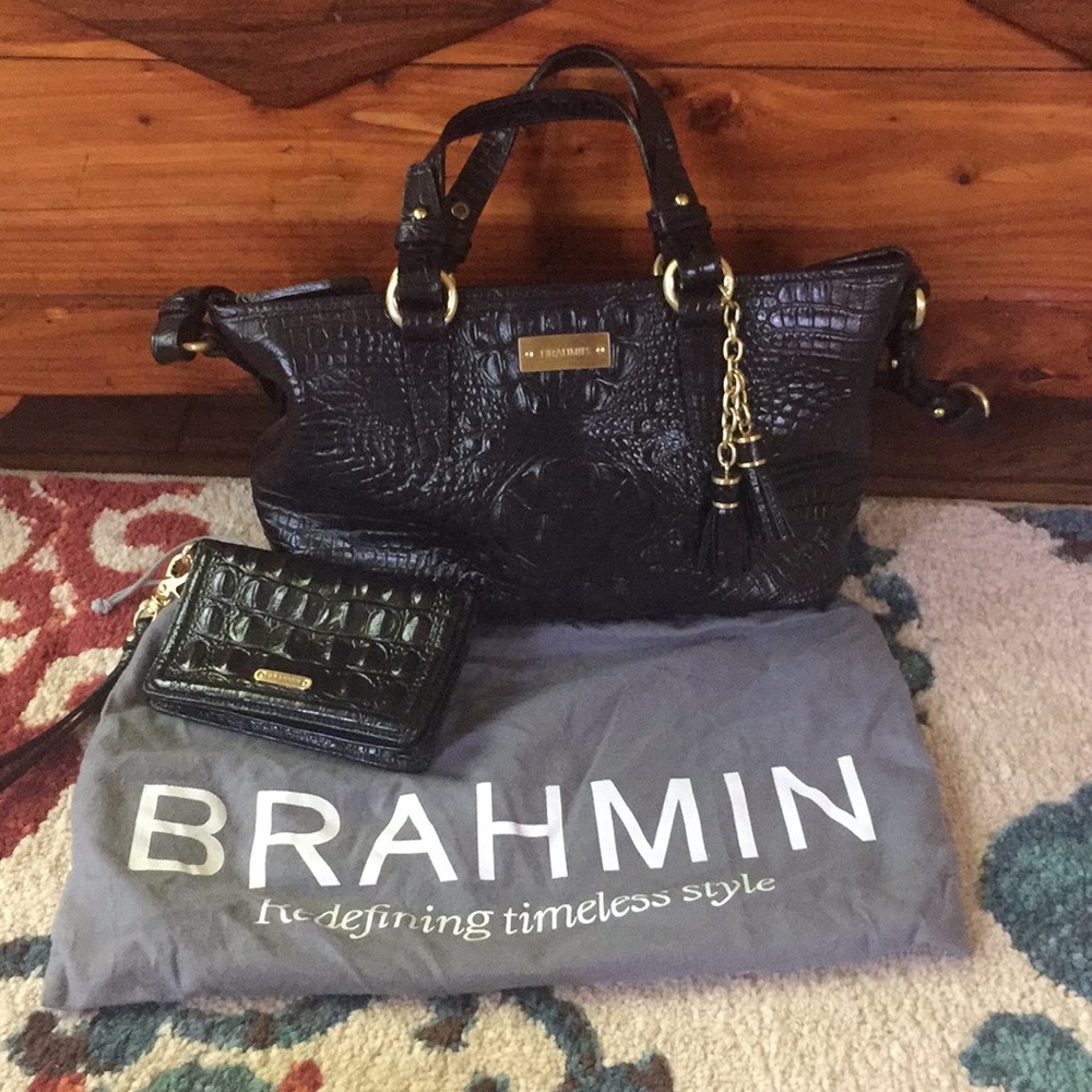 Brahmin mini Asher purse with matching Debi wallet